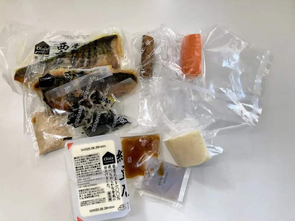 オイシックスミールキットお手軽さば西京焼き定食中身画像