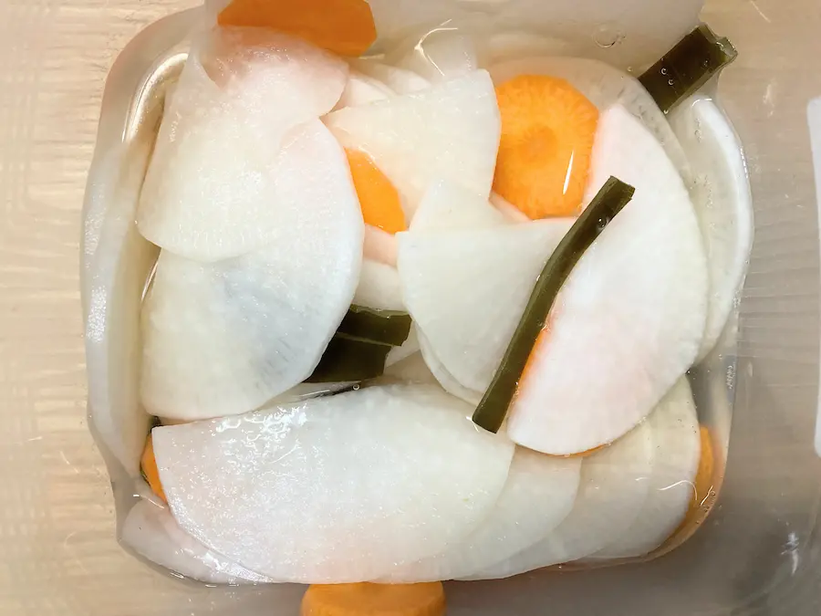 ビオ・マルシェ有機野菜大根で作った酢の物