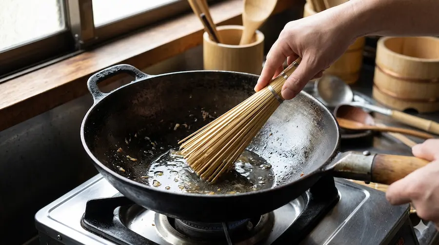 鉄フライパンお手入れ道具のササラ
